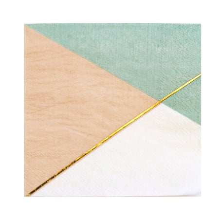 Harlow & Grey, Desert Rose Colorblock Lunch Paper Napkins, 6.5