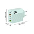 thumbnail image 3 of USB C PD Fast Charging 38W 5 Port Charger Adapter, Smart Power Distribution High Efficiency Stable Output, Multi Device Charging for Phone Tablet Headphones Home Office Travel, 3 of 6