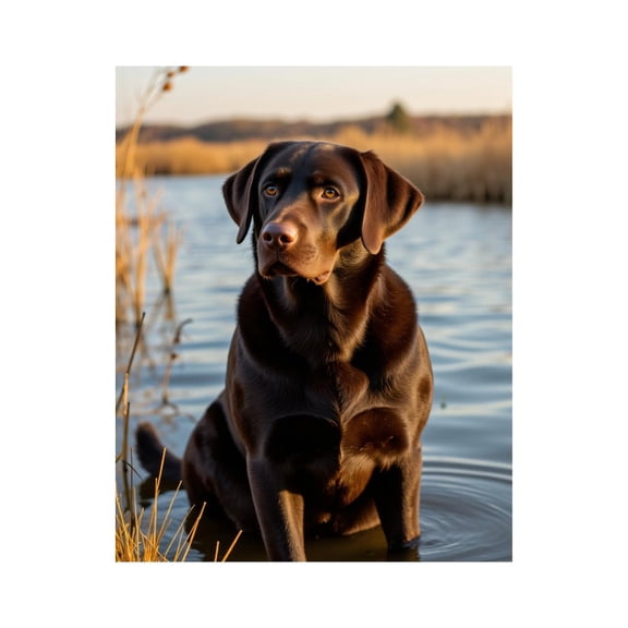 Paint by Numbers Kit for Adults, Chocolate Labrador By Tranquil Lake Paint by Numbers, Easy Paint by Numbers Kit for Adults Beginner, DIY Adult Paint by Number Kits on Canvas, Home Decor