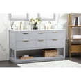 thumbnail image 2 of 60 inch single bathroom vanity in grey, 2 of 8