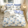 thumbnail image 2 of JOLUSERE 2-Piece Adorable Puppy Blue White Comforter Twin Set, Reversible Soft Quilt Bedding Set for Kids Adults, 2 of 9