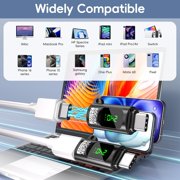 240W USB C Adapter Power Meter Tester, 2 Pack 80Gbps USB C Male to Female Extension Connector with Digital Display, for iPhone 15/16, MacBook, iPad & Headphone, Hub, Laptops, Game Controller