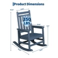 thumbnail image 2 of Gaderth Adirondack Rocking Chair,All Weather Plastic Adirondack Rocker,Outdoor Rocking Chair,Patio Chair Lawn Chair With High Back For Garden Backyard Balcony Porch,1PCS, 2 of 7