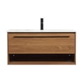 thumbnail image 3 of Elegant Decor Roman 40" Aluminum MDF Single Bathroom Vanity in Walnut Brown, 3 of 8