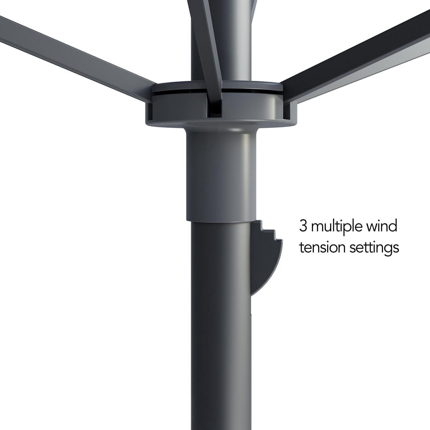 Parasol de plage portable CorLiving de 2,3 m avec ancrage pour sable et terre et sac de transport