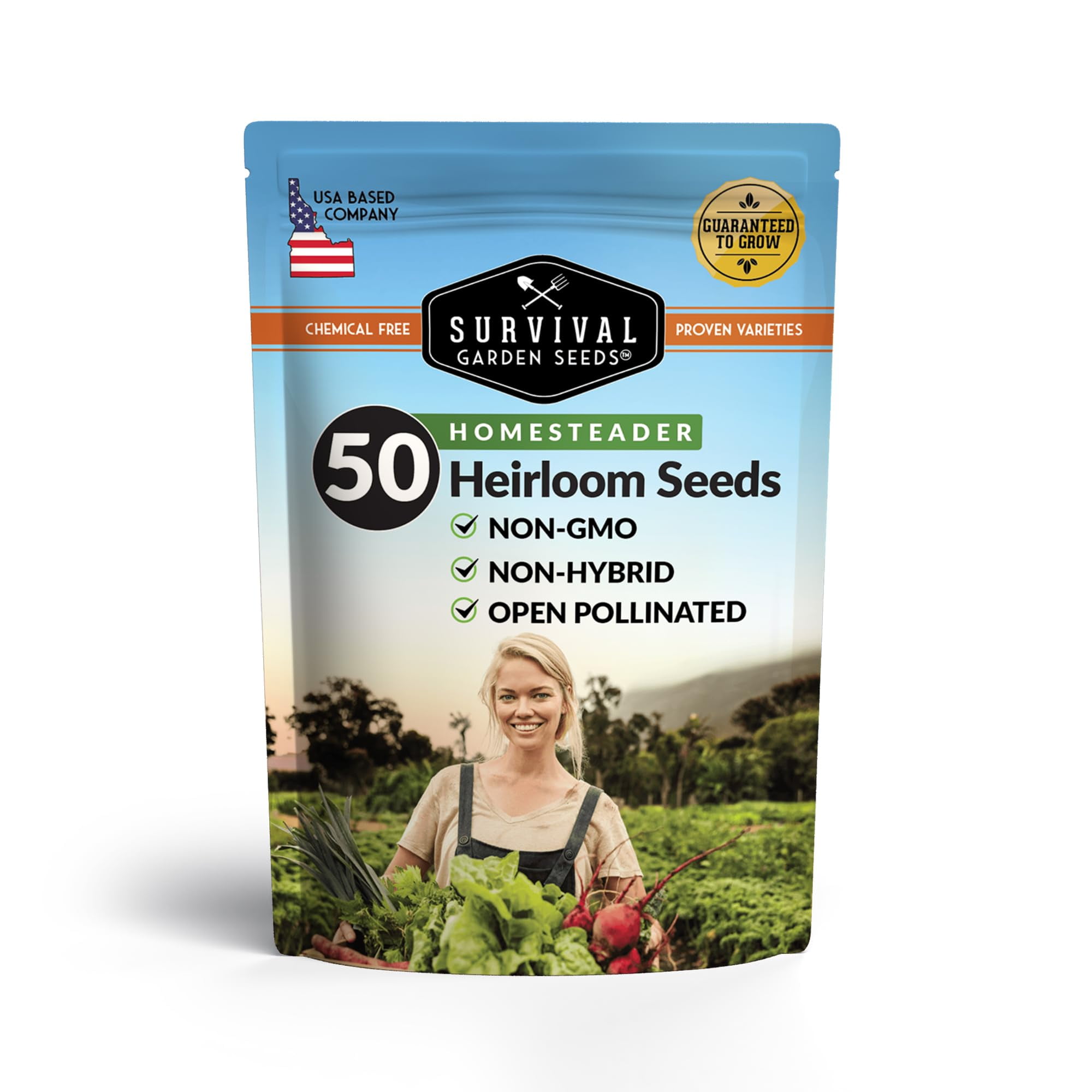 Vegetable Garden Seeds 50 Variety Collection - Non GMO Heirloom Tomato Seeds & More - Full Sun Annual