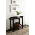 thumbnail image 2 of Kate and Laurel Jovie Modern Scalloped Rectangle Wooden Console Table, 38 x 14 x 30, Black, Transitional Decorative Entryway Table with Scalloped Tabletop Shape for Entry Decor Option, 2 of 8