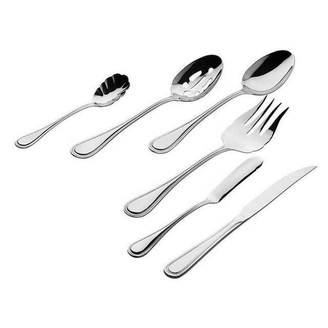 Godinger 42009 18-0 Set-77 de Couverts de Perles en Acier Inoxydable