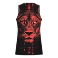 thumbnail image 5 of Mens Tank Top Summer Sleeveless Lion Graphic Tees Muscle Gym Casual Workout Running Comfortable Lightweight Vest Red XXXL, 5 of 5
