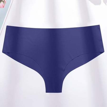 Summer Savings  Womens Seamless Underwear  Low Waist  Plus Size  Solid Color  Comfortable Fit  Daily Wear  Breathable Material  Stylish  All-Day Comfort  Plus Size Womens | Blue XS  Sopatenor