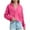 001 Hot Pink, variant on Htigea Womens V-Neck Hoodies Y2k Tops Casual Long Sleeve Loose Sweatshirts Trendy Streetwear Pullover Tops Hot Pink L