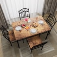 thumbnail image 3 of Ensemble de 4 Chaises de Table de Cuisine, Table et Chaises de Salle à Manger Industrielles Rétro, Table Industrielle Rustique en Bois et Métal 5 Pcs avec Chaises Rabattables, 3 of 8