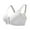 White, variant on Women's Front Closure Full Coverage Back Support Non Padded Wireless Plus Size Bra,42DDD