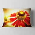 thumbnail image 2 of Designart Beautiful Flower on Yellow Background - Flower Throw Pillow - 12x20, 2 of 5