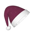 thumbnail image 2 of Haiem Small Stars Pattern Santa Hat Confortable Velvet Christmas Hat for Christmas Party Favors Fit for Adults and Kids, 2 of 6