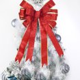 thumbnail image 3 of LCXmlly Tear Resistant Christmas Bowknot Glitter Powder Christmas Bowknot Large Size Reusable Holiday Decoration Xmas Tree Gift Box Packing Ribbon Bowknot Pendant Party, 3 of 8