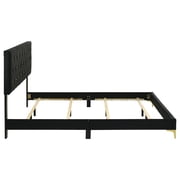 Coaster Kendall Upholstered Eastern King Panel Bed, Black