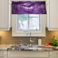 thumbnail image 3 of Bats Flying in Moon Night Valance Curtains Rod Pocket for Kitchen Living Room Windows Farmhouse Decor 54x18, 3 of 6