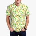 thumbnail image 1 of Fotbe St Patrick's Day1 Pattern Men’s Golf Polo Shirt – Breathable Performance Golf Shirt with Button-Down Collar-4X-Large, 1 of 6