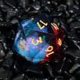 thumbnail image 6 of Shoreew Liquid Core Resin Dice Sharp Edge 20 Sides Dice Golden Silver-color Number Polyhedral Dice Quicksand Multi-sides D20 Dice RPG Board Game Dice Prop, 6 of 7