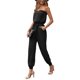 thumbnail image 2 of Txlixc Mono largo de verano para mujer, sin tirantes, con hombros descubiertos, mono de una pieza con cinturón Txlixc Estilo de ocio, 2 of 5