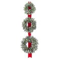 thumbnail image 1 of National Tree Company 3-Wreath Christmas Wall Decoration with White Lights, 1 of 6