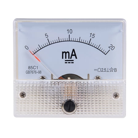 85C1 Analog Current Panel Meter DC 20mA Ammeter Ampere Tester Gauge 1 PCS