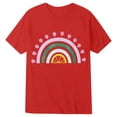 thumbnail image 4 of Zhuashum T-Shirts Fille Unisexe Enfants T-Shirt Imprimé Dessin Animé Manches Courtes Col Rond Haut Tendance Ado Printemps Rouge 12-13 Ans, 4 of 4