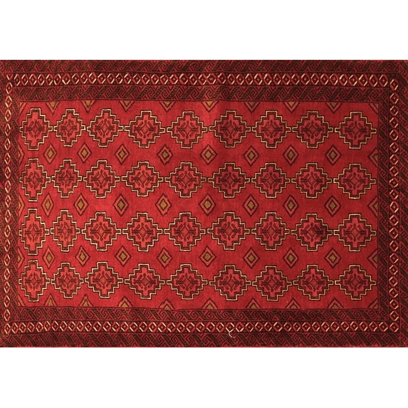 Ahgly Company Indoor Rectangle Southwestern Orange Country Area Rugs, 4' x 6'