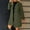 Army Green, variant on Suede Jacket Women's Solid Casual Thicken Wool Stand Collar Inner Lining Pocket Breasted Pea Mao Coat Gray 3X