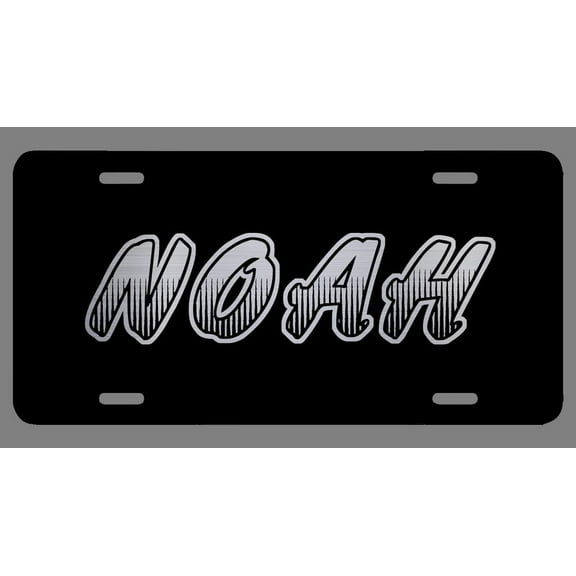 Noah Name Etched Style License Plate Tag Vanity Novelty Metal | Etched Aluminum | 6-Inches By 12-Inches | Car Truck RV Trailer Wall Shop Man Cave | NP553