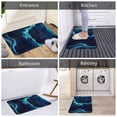 thumbnail image 5 of Rateoe Blue Marble And Gold Pattern Flannel Door Mat Indoor Outdoor Entrance, Waterproof All-Weather Doormat,Fade Resistant, Low Profile Entryway Mat 16x24in, 5 of 7