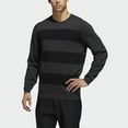 thumbnail image 1 of ADIDAS DQ2285 Pull de Golf Mélangé Rayé Noir / Gris Chiné ( L ), 1 of 2