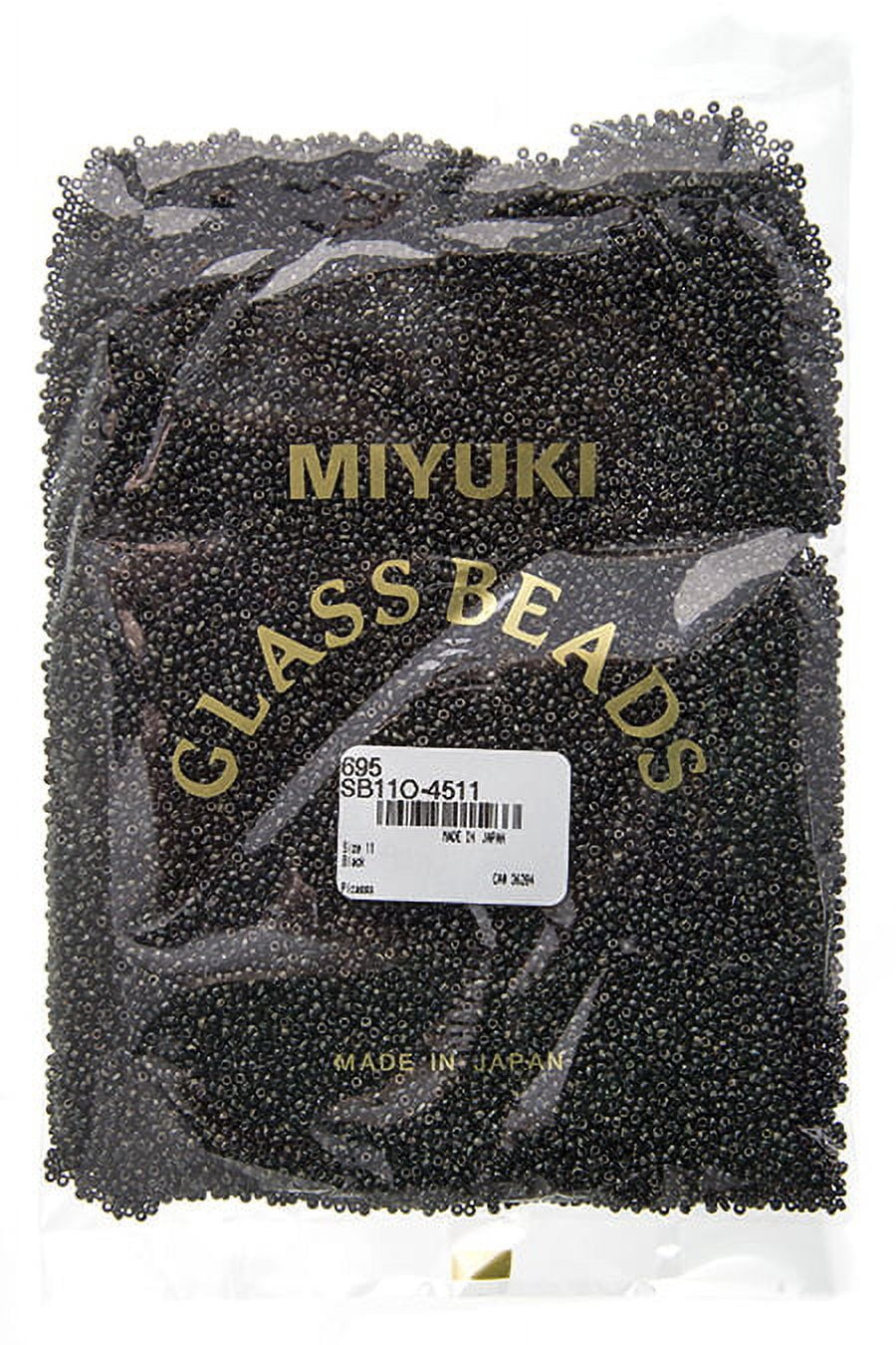 Miyuki Glass Seed Beads 11/0 (250g) DB4511 Picasso Opaque Black Bead