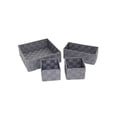 thumbnail image 1 of Naiovety Organizador de cajones de 4 piezas, armario tejido portátil, armario, ropa, artículos diversos, caja de almacenamiento, contenedor, accesorios Almacenamiento y organización del hogar Gris Naiovety HA066698-02, 1 of 6
