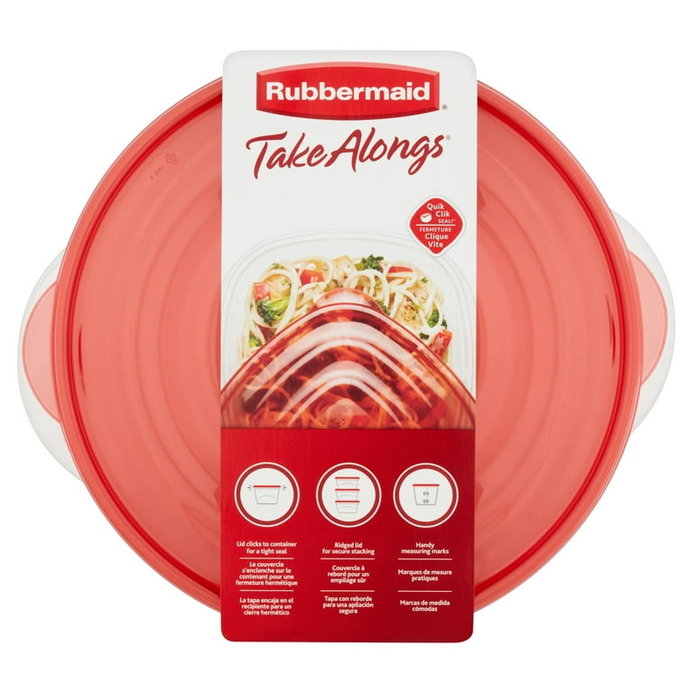 Rubbermaid TakeAlongs 15.7 Cup Round Food Storage Containers, Set
