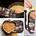 thumbnail image 5 of Yayeee Oven Mitts and Pot Holder Set of 2 Heat Resistant Kitchen Gloves Baking Hot Pad, Black Chocolate Cakes, 5 of 5
