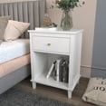 thumbnail image 6 of Resenkos Wooden Nightstand for Kids Bedroom with 1 Drawers & Open Cubby, White, 6 of 8