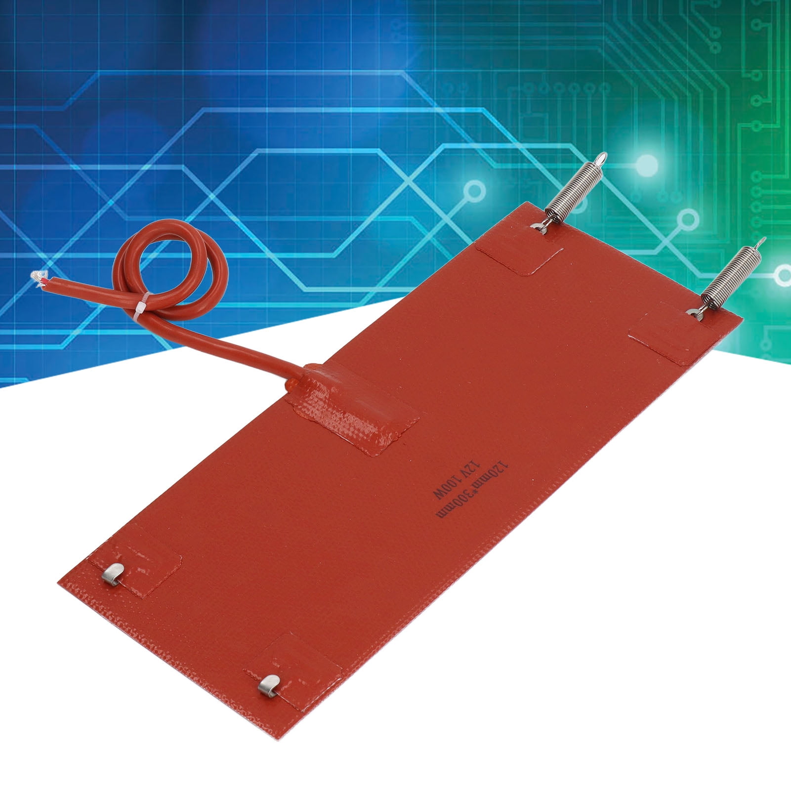 Electric Blanket Flexible Heating Mat Silicone Heating Pad Heater Mat 300x120mm 100W Vehicle Car