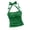Green, variant on Women Ruched Halter Sleeveless Crop Top Solid Casual Trendy Beach Vacation Holiday Slim Tank Tops, Beige S