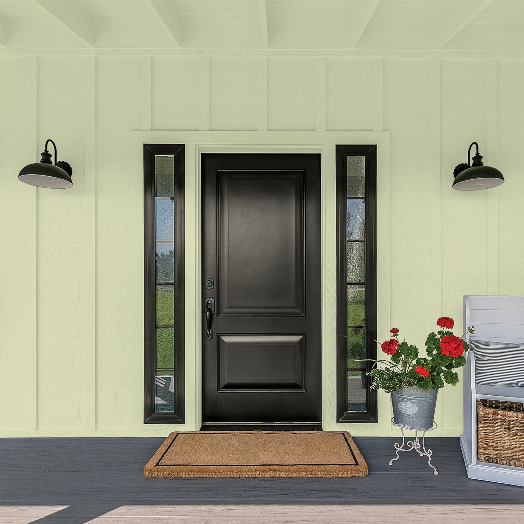 Glidden Fundamentals Sage Splendor / Green, Flat Exterior Paint, 1 Quart