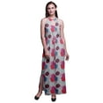 thumbnail image 1 of Bimba Robe Longue Sans Manches à Imprimé Floral pour Femmes avec Fentes Latérales Tenue d'Été-TTG, 1 of 6
