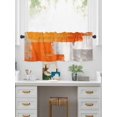 thumbnail image 5 of Valances for Windows Orange Gray Rod Pocket Cafe Window Treatments Valance Curtains for Kitchen Bathroom Laundry Basement Windows 54"x18", 5 of 9