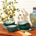 thumbnail image 5 of Mainstays by Becky G. & Alejandra Bamboo Melamine 12-Piece Dinnerware Set, Lemon & Green, 5 of 12