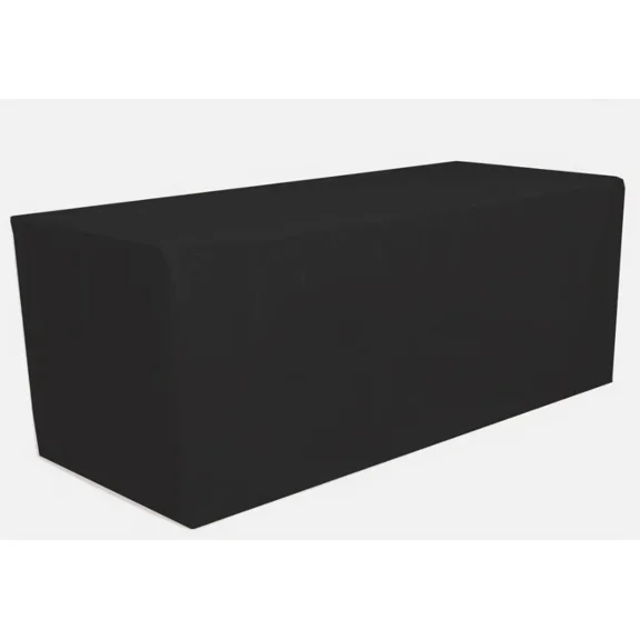 6' Ft. Fitted Polyester Tablecloth Table Cover Wedding Banquet Party Black