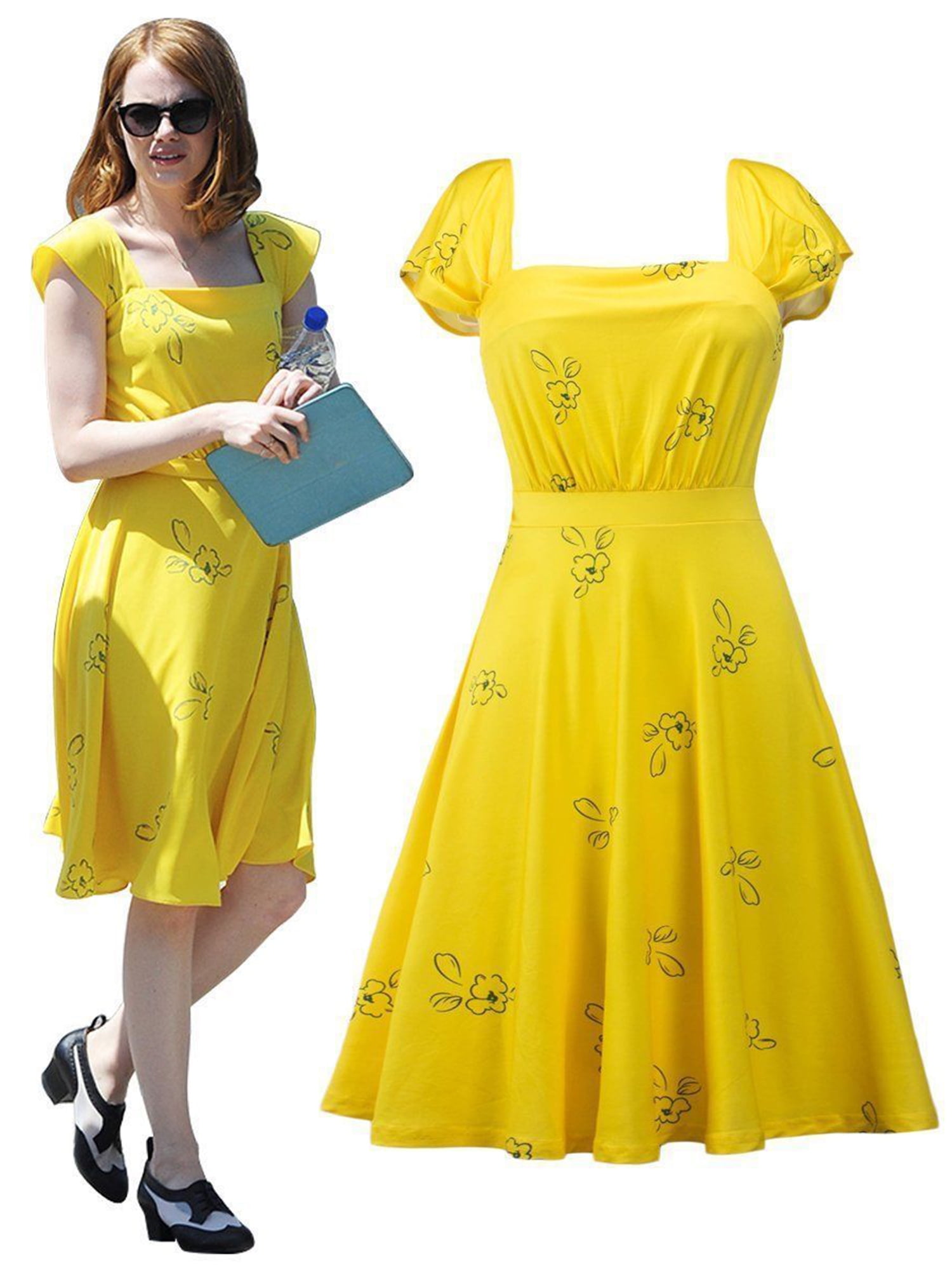 walmart yellow dress