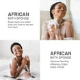 thumbnail image 5 of UJFQBH 3 Pieces African Bath Sponge African Net Long Net Bath Sponge Exfoliating Shower Body Scrubber Back Scrubber Skin Smoother,Great for Daily Use (Pink,Yellow,Purple), 5 of 7