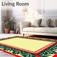 thumbnail image 2 of ODIKA 3'x5' Machine Washable Non-Slip Area Rug, Elegant North Pole Greeting Entrance Welcome Decorative High Traffic Rug, Red, 624486, 2 of 7