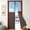 Brown, variant on Magnetic Thermal Insulated Door Curtain for 32"x 80" Doors, Insulated Door Cover with Clear Window, Pet Safe Hands-Free Self-Closing for Pets, Block Cold Wind in Winter Black