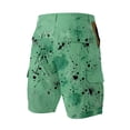 thumbnail image 5 of Graffiti Style Cargo Shorts For Men With Side Pockets And Adjustable Waistband Showcasing Streetwear Aesthetic Light Green XXXL, 5 of 5